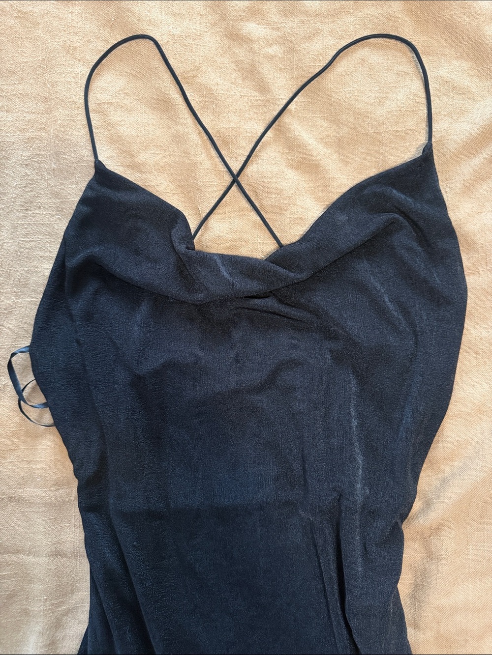 Black Strappy Slip Dress